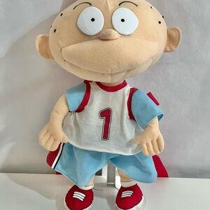 1999 Vintage Rugrats Tommy Pickles Baseball Backpack, READ, 14", Zip, Red, Blue